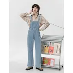 Women's High Waist Loose Spring Denim Overalls. Experience comfort and style with these flattering, relaxed-fit denim ov — photo 2