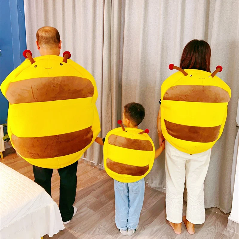 Title 1, Cartoon Bee Pillow Wearable Plush Toy. Provides...