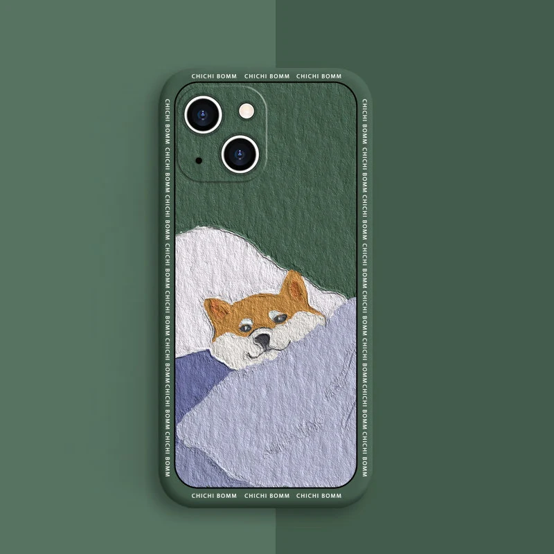 Title 1, Capinha de celular Casal Shiba Inu em óleo, per...