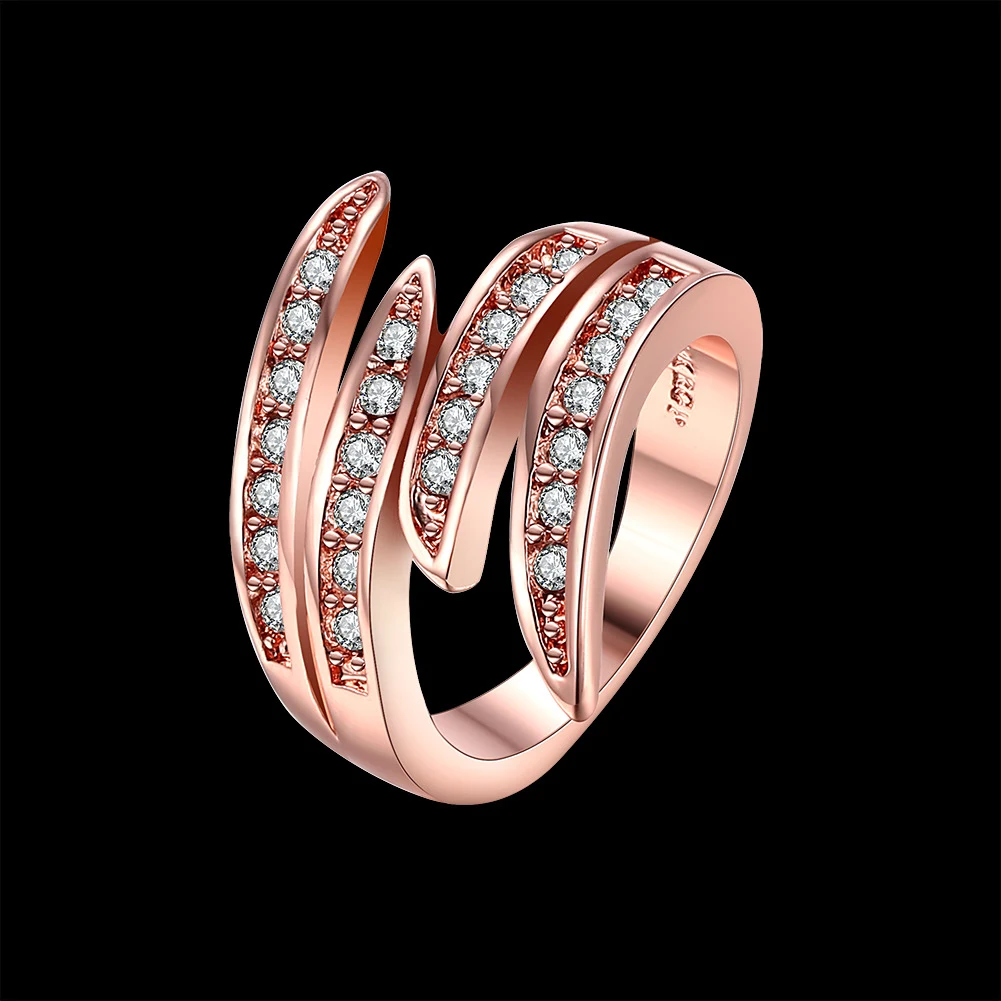 Ornamento Pulseira Anel de Liga Europeu Americano com Zircônia Joia Elegante e Brilhante para Mulheres Presente Ideal e Acessório de Moda — foto 9