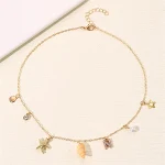 Colar Estilo Praia Oceano com 26 Letras Pérolas e Conchas, um acessório charmoso e personalizado para o verão. — foto 19