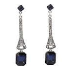 Brincos de luxo de liga, com diamante quadrado, combinam com tudo. Elegância e sofisticação para qualquer look. Acessório perfeito e versátil. — foto 4