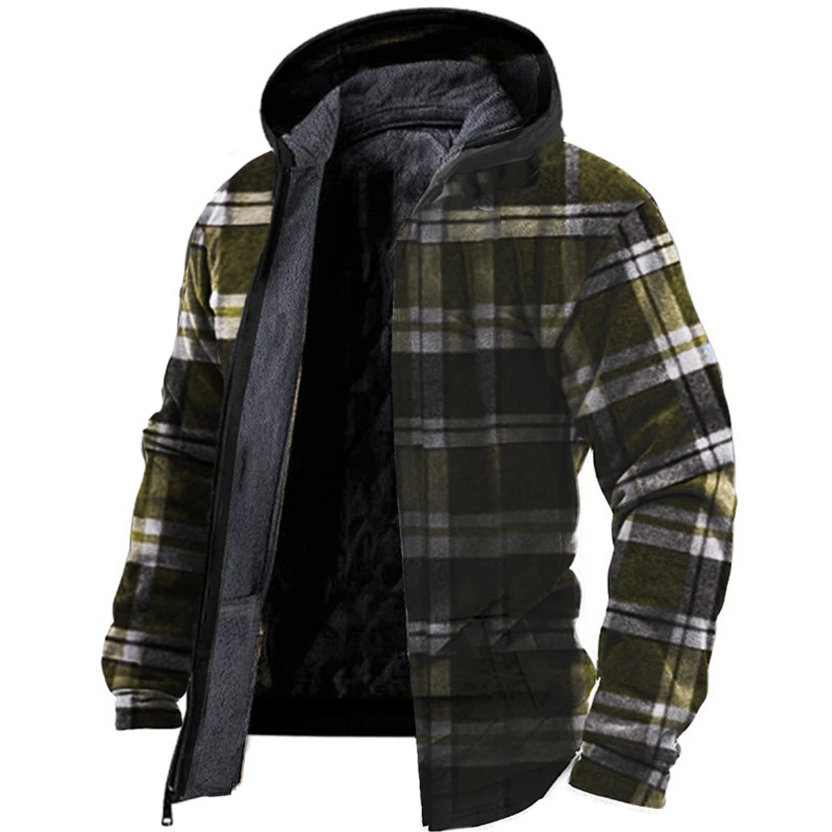 Moletom com capuz estampado de inverno masculino Conforto e estilo para o frio. Design moderno e aquecimento ideal para o inverno. — foto 5