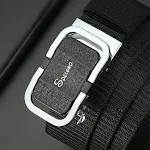 Cinto com fivela automática sem dentes, lona de nylon, para calças casuais ao ar livre, confortável, resistente e fácil de usar. — foto 1