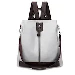 Mochila de viagem de couro macio e grande capacidade. Perfeita para suas viagens, confortável, elegante e espaçosa para tudo. — foto 3