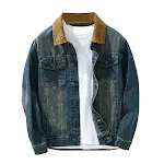 Men's Denim Coat Loose Youth Casual Japanese Workwear Jacket, Comfortable and Stylish Men's Fashion for Everyday Wear. — photo 2