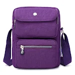 Bolsa pequena feminina de nylon leve e impermeável, grande capacidade, multi-bolsos, ombro único, ideal para uso diário. — foto 1