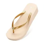 Women's Sand Beach Slope Heel Thick Sole Clip Foot Non Slip Slippers. Comfortable and secure for beach and summer. — photo 12