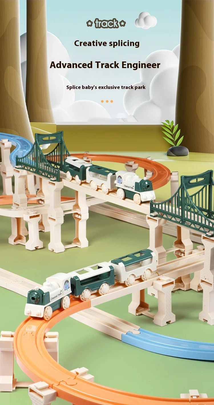 Blocos de Emenda DIY para Trilhos de Trem Pequenos Brinquedo Educacional Ponte Estimula Criatividade e Habilidades Motoras — foto 11