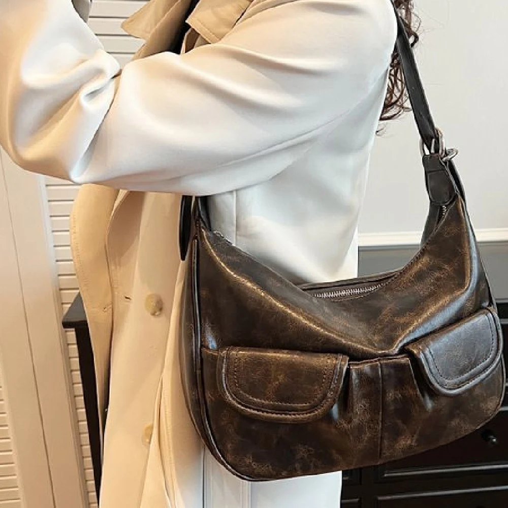 Fashion Retro Biker's Crescent Bag for Women. Stylish design with ample space and versatile functionality, perfect for e — photo 9