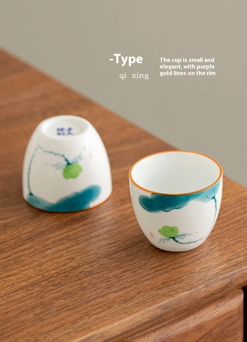 Title 9, Hand Painted Side Handle Pot Travel Tea Set Sui...