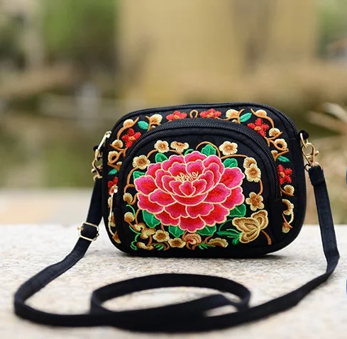 Title 1, Embroidered Canvas Bag Fashion Ladies Slung A s...