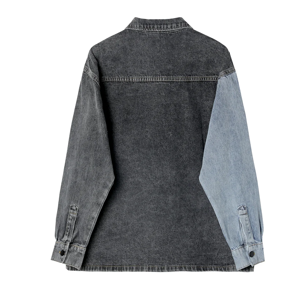 Title 7, New Style Loose Design Retro Contrast Color Lon...