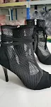 Damen High Heels Stiefel mit Fischmaul, Aussparung, Schleife, Reißverschluss, großer Größe, modisch und cool. — foto 5