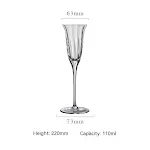 Light Luxury Red Wine Glass with Lace Inlay, Crystal Design, and High Leg. Enjoy your wine with elegance and sophisticat — photo 1