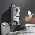 Kitchen free perforation wall-mounted spice box for easy spice organization and space saving. Simple to install, keeps y — photo 8