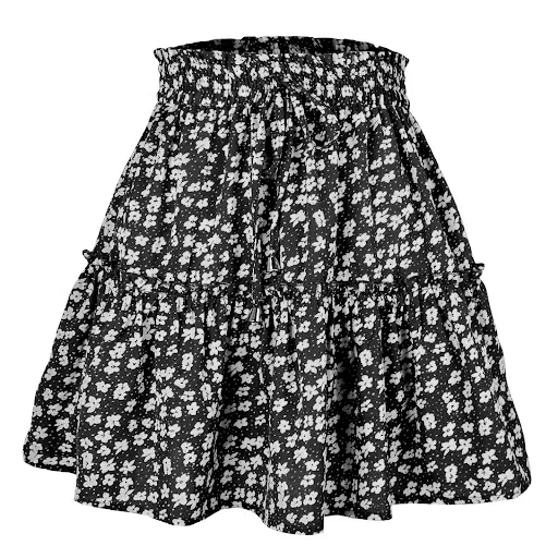 Title 11, Dames high waist broek met kleine bloemenprint,...