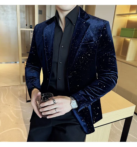 Title 19, Mens South Korea Slim-fit Fashion Bronzing Sta...