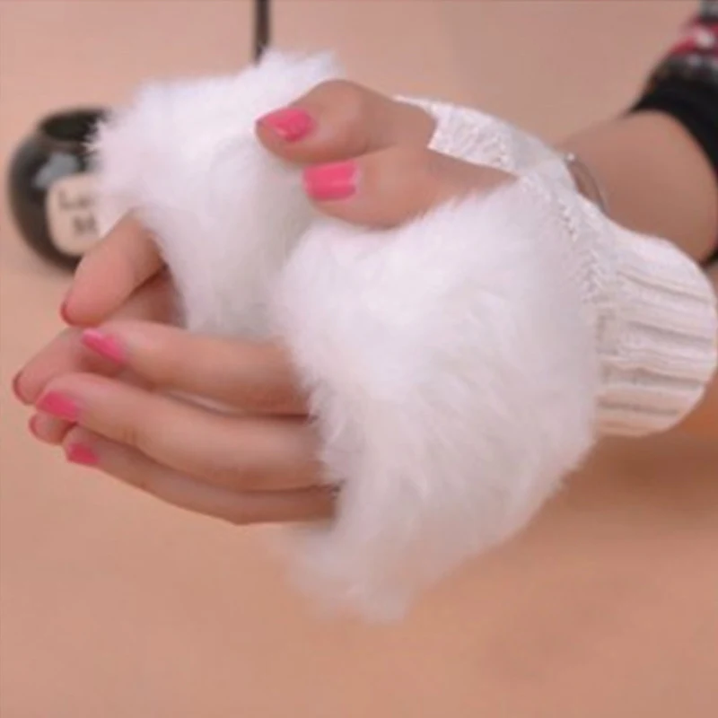 Title 1, Thermal Womens Half Finger Polyester Gloves