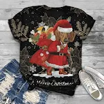 Heren 3D T-shirt met kerst elk, ronde hals, voor grensoverschrijdende e-commerce. Fabriekslevering, casual en feestelijk comfort. — foto 9