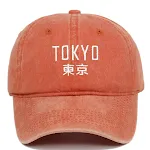Novo Boné Retro Lavado com Letras Simples de Tóquio Um boné estiloso e confortável para o dia a dia. Perfeito para quem busca um visual casual com toque urbano e moderno. — foto 3