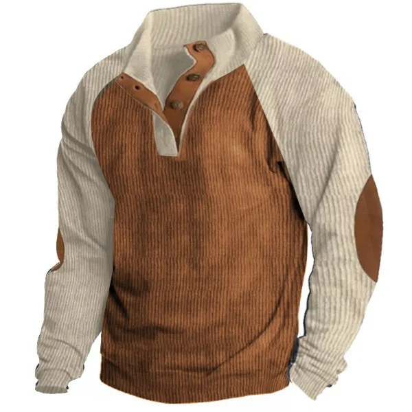 Bedrucktes Herren Sweatshirt mit Stehkragen lässige Kleidung Bequem & Vielseitig Modernes Design Ideal für den Alltag Perfekt für entspannten Look — foto 2