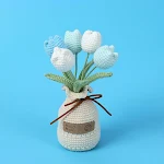 Decorazione per la Casa Fatta a Mano in Lana Intrecciata con Tulipano in Vaso, un Tocco Naturale ed Elegante per i tuoi Ambienti. — foto 52