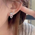Brincos fofos de estrela com design especial de orelhas de gatinho para colecionar estrelas. Um acessório adorável e único para você! — foto 2