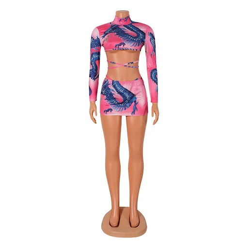 Title 6, Completo minigonna maniche lunghe Outfit alla m...