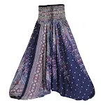 Macacão de yoga com cavalo amplo estilo boho feminino. Roupa confortável e solta para yoga, perfeita para movimentos livres e práticas relaxantes. — foto 5