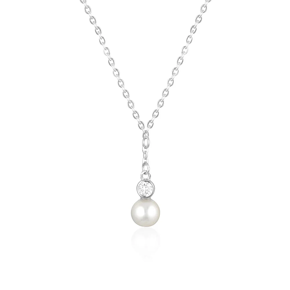 Colar de Pérolas Clássico Feminino S925 Prata Esterlina Joia Elegante Presente Ideal para Uso Diário e Ocasiões Especiais — foto 5