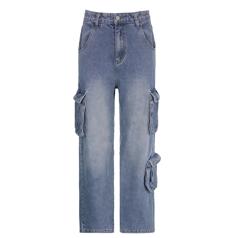 Title 4, Calças jeans femininas retrô casuais folgadas d...
