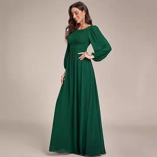 Title 2, Lange chiffon avondjurk voor dames