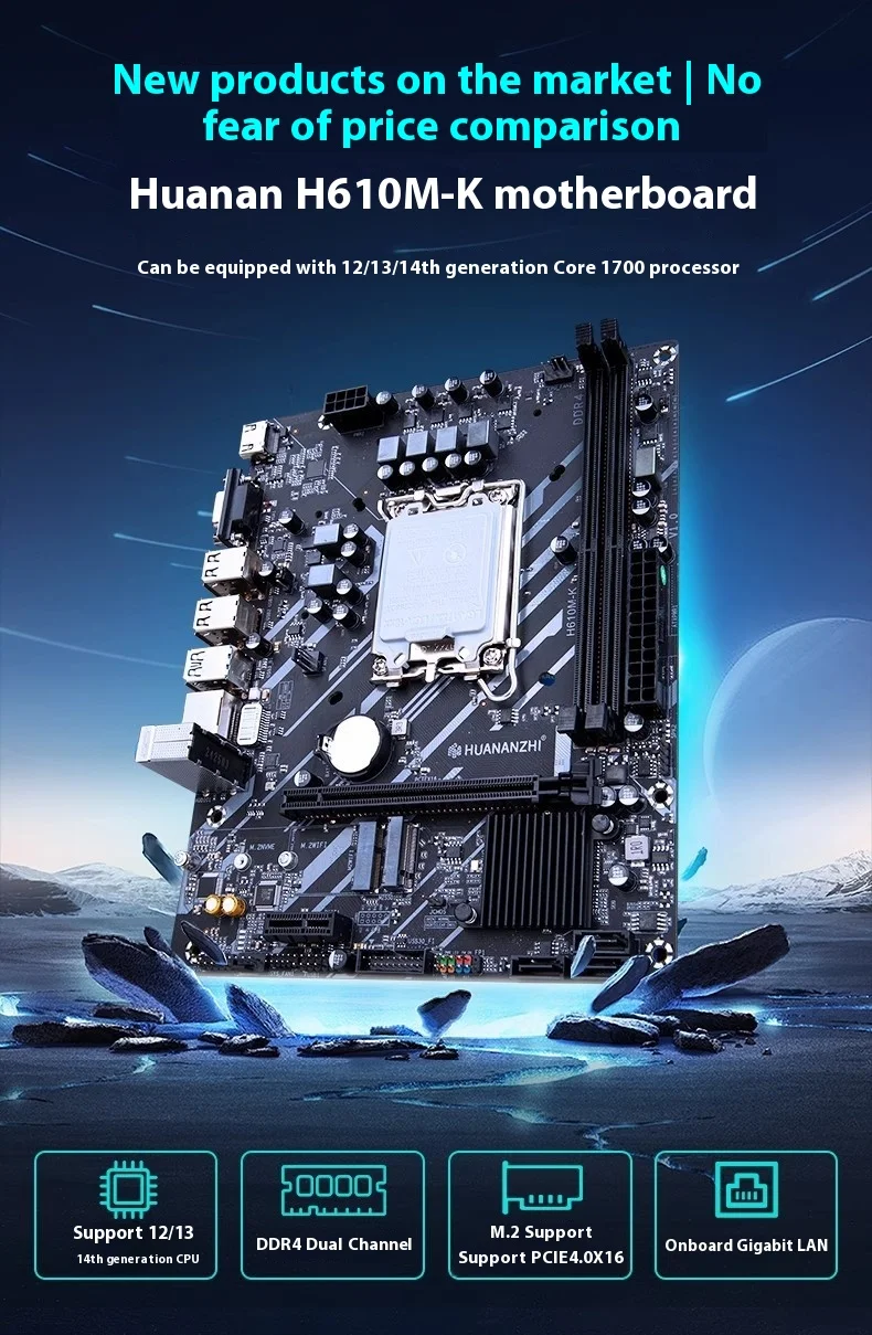Title 1, H610M-K Desktop Motherboard for reliable and ef...
