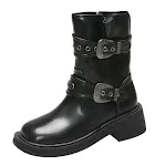 Stivaletti donna marroni con punta quadrata retrò, un connubio di stile e comfort. Perfetti per ogni occasione, versatili e facili da abbinare. — foto 2