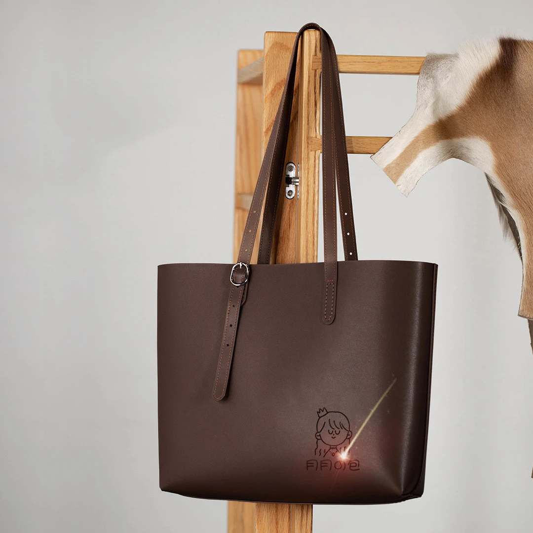 Bolsa de mão All Match feminina de couro de vaca, feita à mão, saco de material DIY, crie sua bolsa exclusiva e personalize seu estilo. — foto 6
