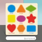 Brinquedos educativos de madeira com letras digitais coloridas. Desenvolvimento cognitivo, aprendizado de letras e cores para crianças. — foto 4