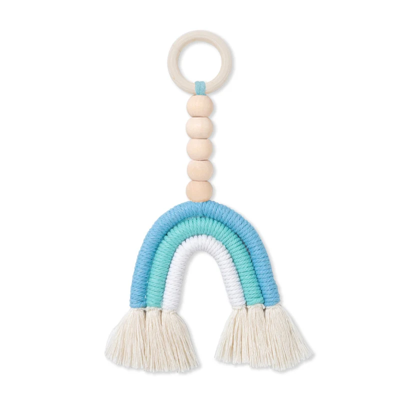 Enfeites de Anel de Madeira Maciça Arco-Íris para Quarto Infantil Estilo Nórdico INS, decorando e estimulando a imaginação. — foto 4