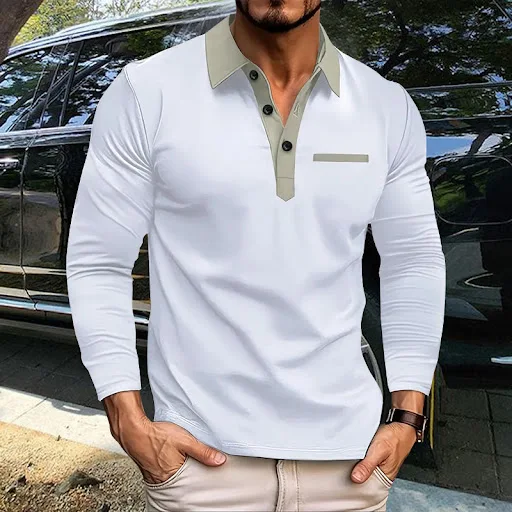 Title 31, Stitching Long Sleeve Fashion Slim Fit Top for ...