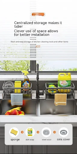 Title 16, Rag Rack Kitchen Shelf Sink Drainage Basket Sub...