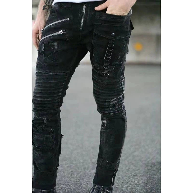 Title 2, New Mens Jeans Zipper Heavy Industry Locomotiv...