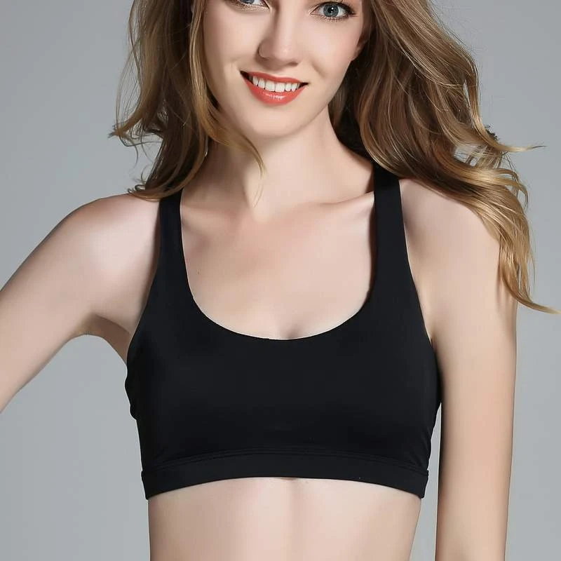 Title 5, Cross-back sports bra yoga vest. Provides comfo...