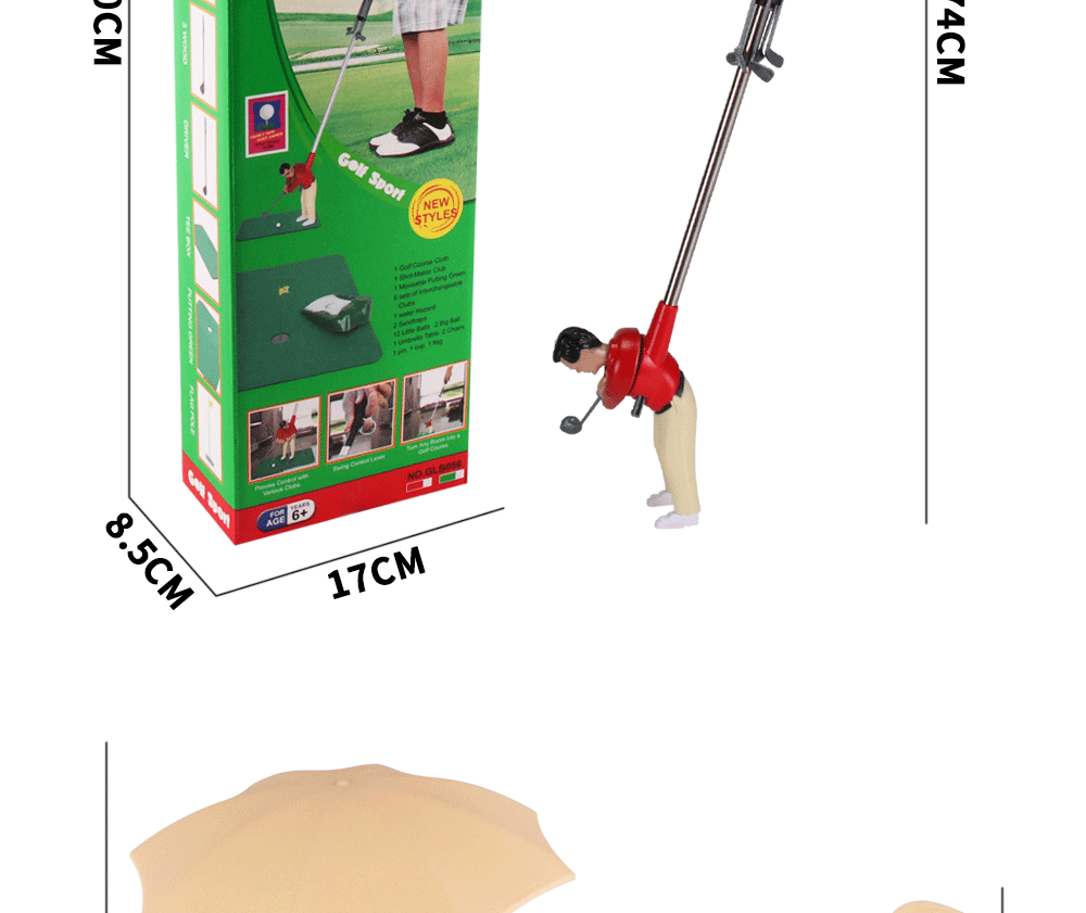 Title 4, Indoor Mini Golf Toy Set Family Fun at Home Por...