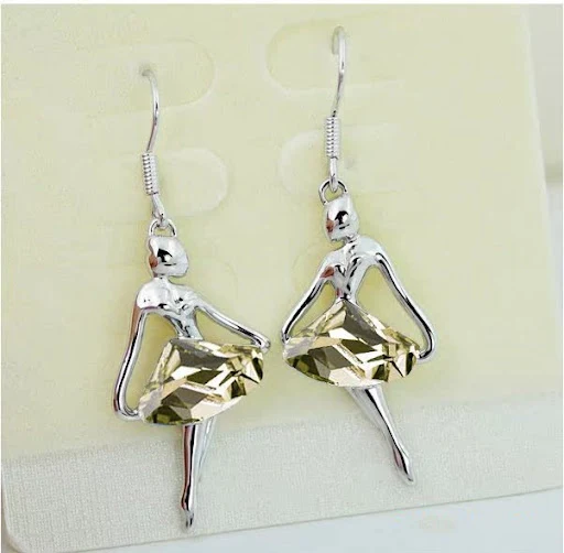 Title 5, Conjunto de colar e brincos de cristal Dançarin...