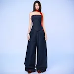 Women's Loose Fashion Denim Tube Top Comfortable and stylish summer wear. Perfect for casual outfits, this versatile top — photo 1