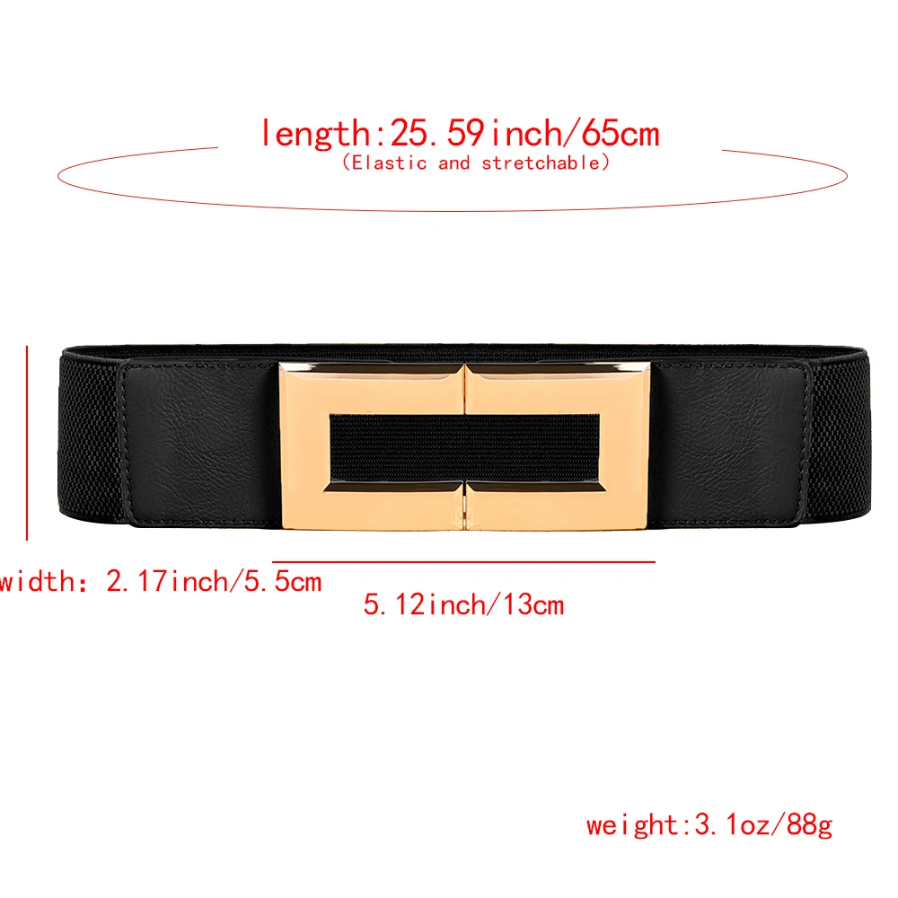 Title 1, Womens Simple Temperament Elastic Wide Belt Me...