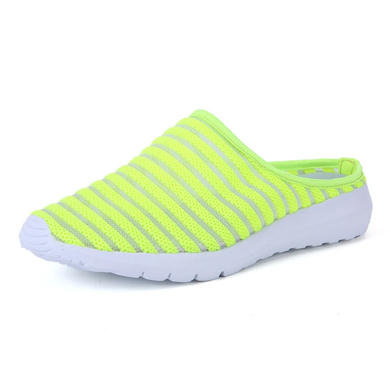 Half Drag Small White Mesh Breathable Casual Women's Shoes, lightweight and comfortable for everyday wear and walking. — photo 1