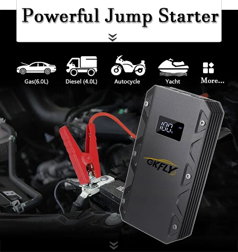 Title 5, GKFLY 2000A Car Starter Car Battery Booster LED...