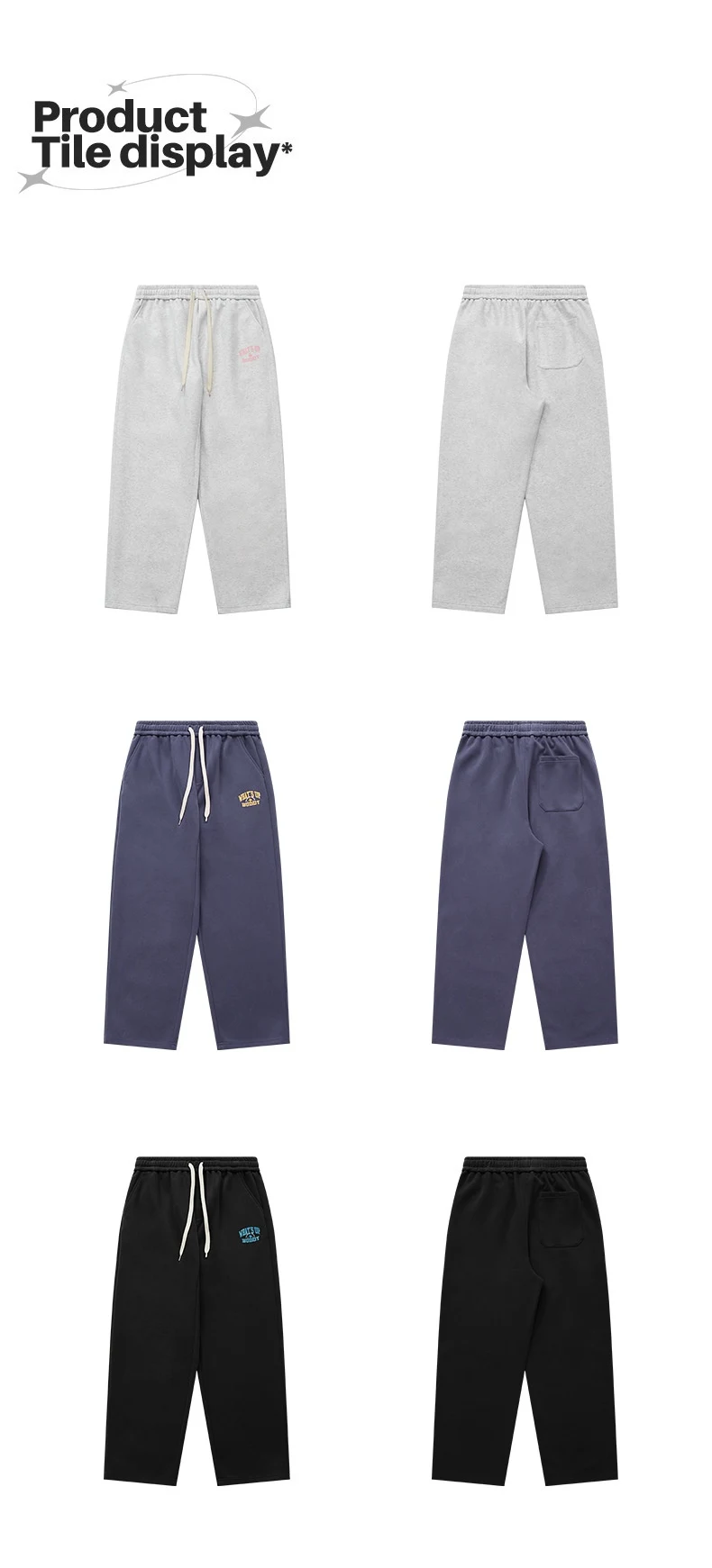 Title 14, Heren Casual Sport Straight Broek met Brushed P...
