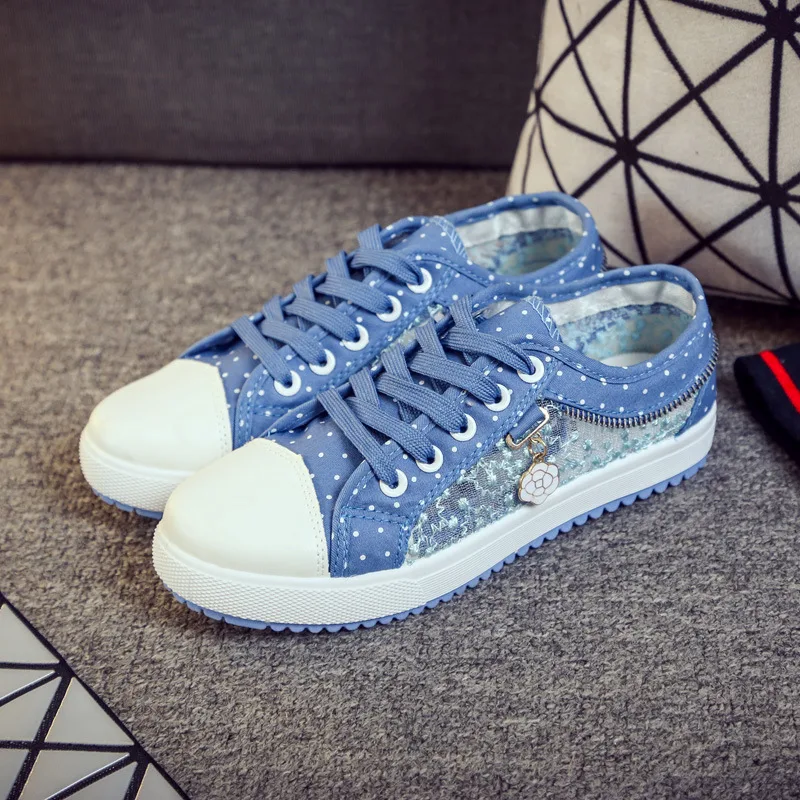 Net Yarn Women's Shoes for Summer, Student Style, Casual Flat Shoes. Comfortable and breathable footwear perfect for eve — photo 3